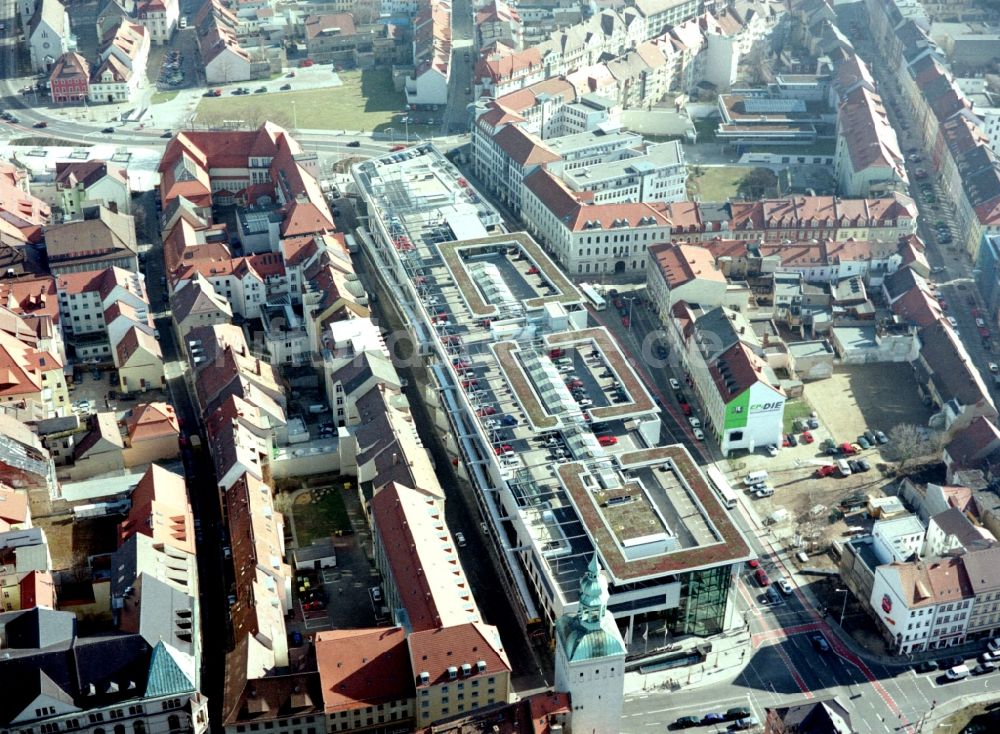 Luftaufnahme Bautzen - Einkaufzentrum Kornmarkt- Center in Bautzen im Bundesland Sachsen, Deutschland