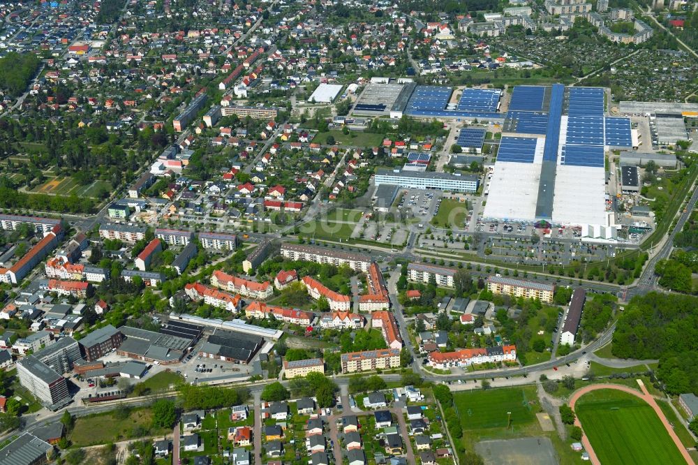 Luftaufnahme Cottbus - Einkaufzentrum TKC Einkaufszentrum in Cottbus im Bundesland Brandenburg, Deutschland