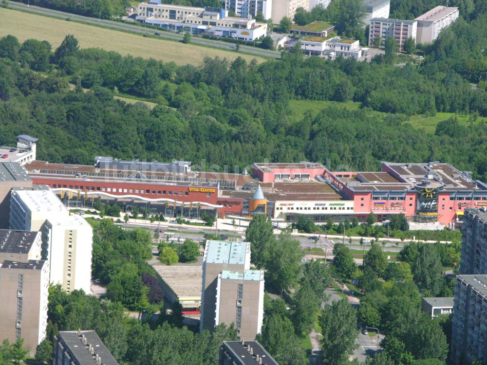 Chemnitz von oben - Einkaufzentrum Vita- Center in Chemnitz im Bundesland Sachsen, Deutschland