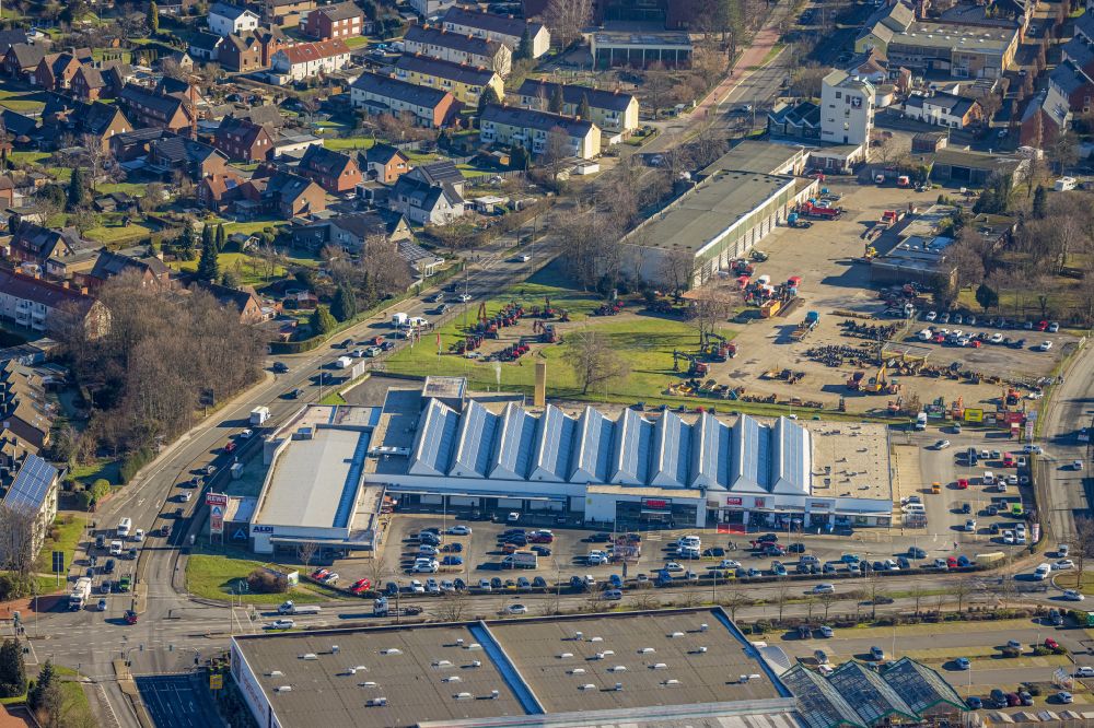 Luftaufnahme Werne - Einkaufzentrum in Werne im Bundesland Nordrhein-Westfalen, Deutschland