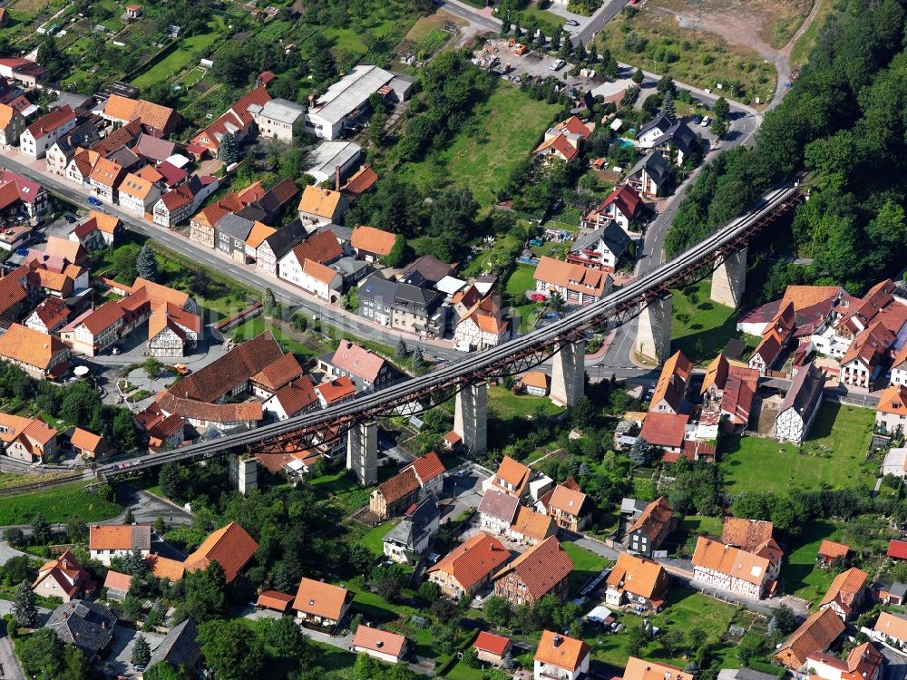 Luftaufnahme Lengenfeld unterm Stein - Eisenbahnviadukt in Lengenfeld unterm Stein im Bundesland Thüringen
