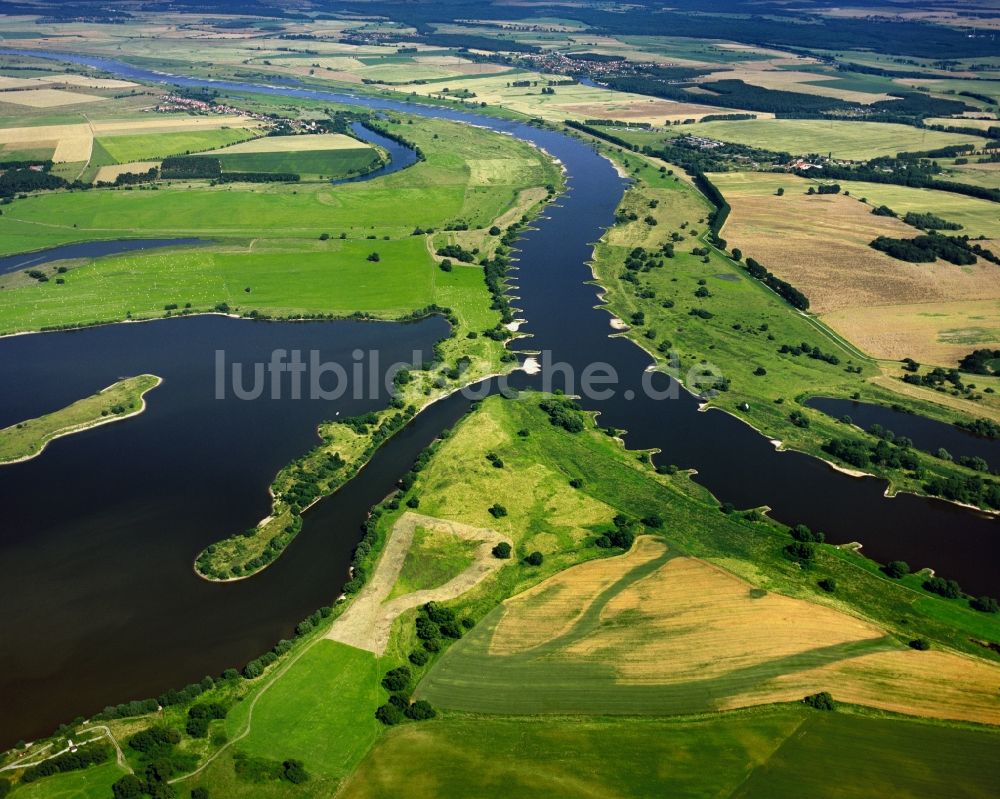 Luftbild Rogätz - Elbeufer und See in Rogätz im Bundesland Sachsen-Anhalt