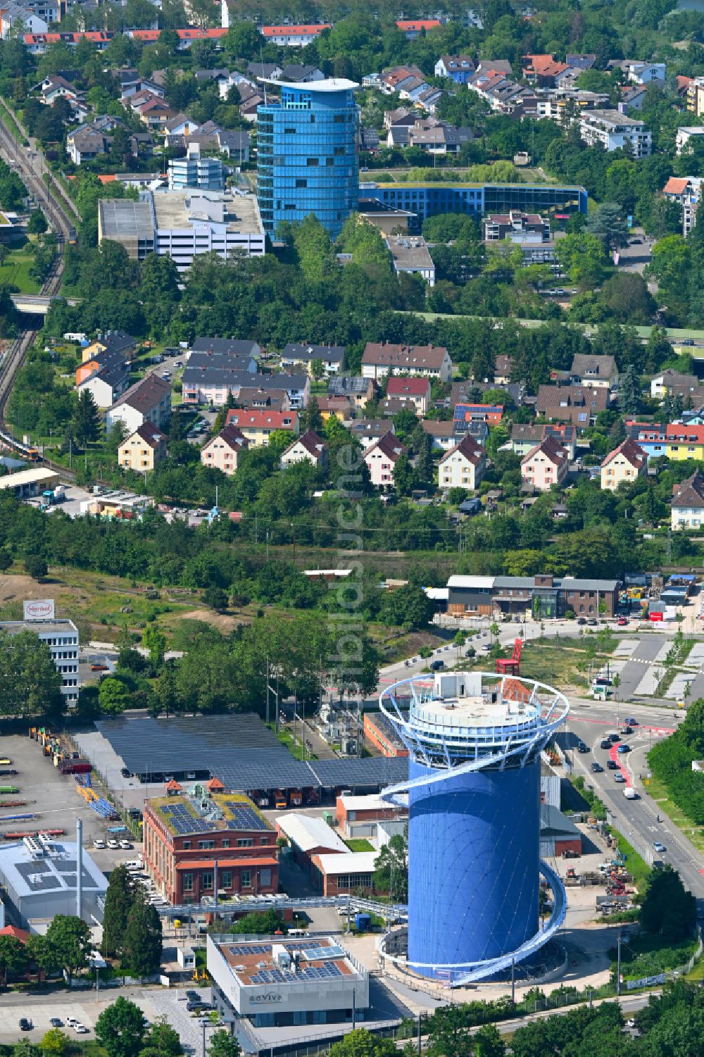 Luftaufnahme Heidelberg - Energie- und Wärmespeicher BLU in Heidelberg im Bundesland Baden-Württemberg, Deutschland
