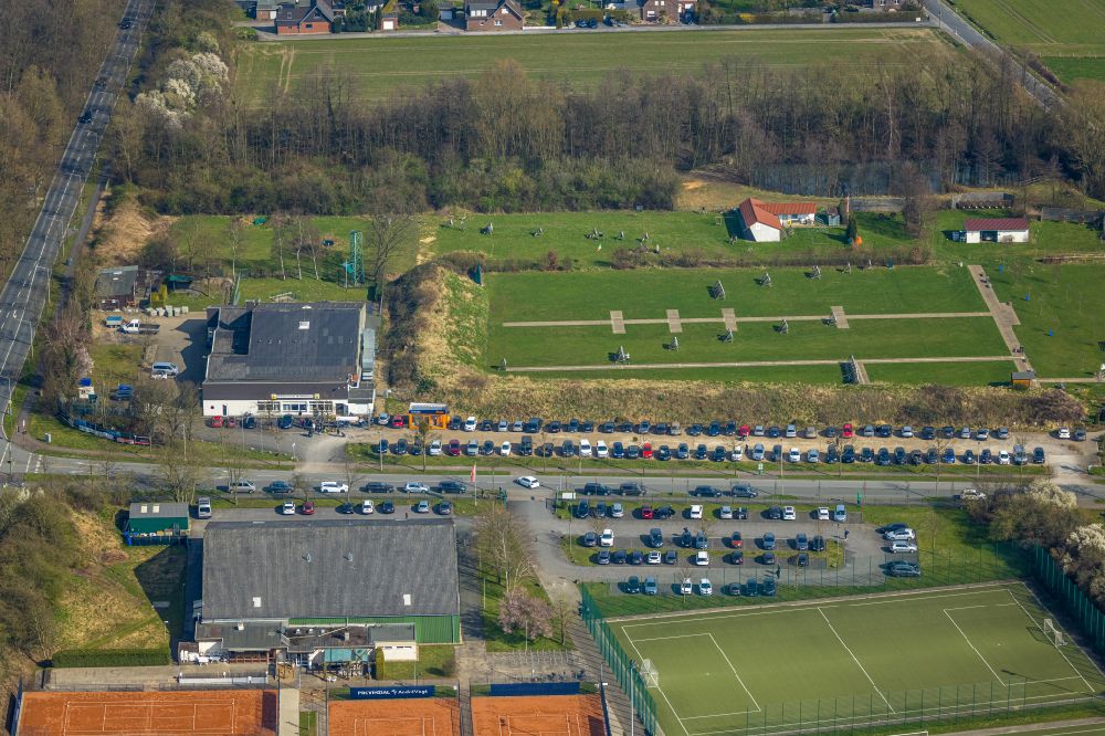 Luftbild Hamm - Ensemble der Sportplatzanlagen des Bogenschießplatz des HSC-Bogensportzentrum in Hamm im Bundesland Nordrhein-Westfalen, Deutschland