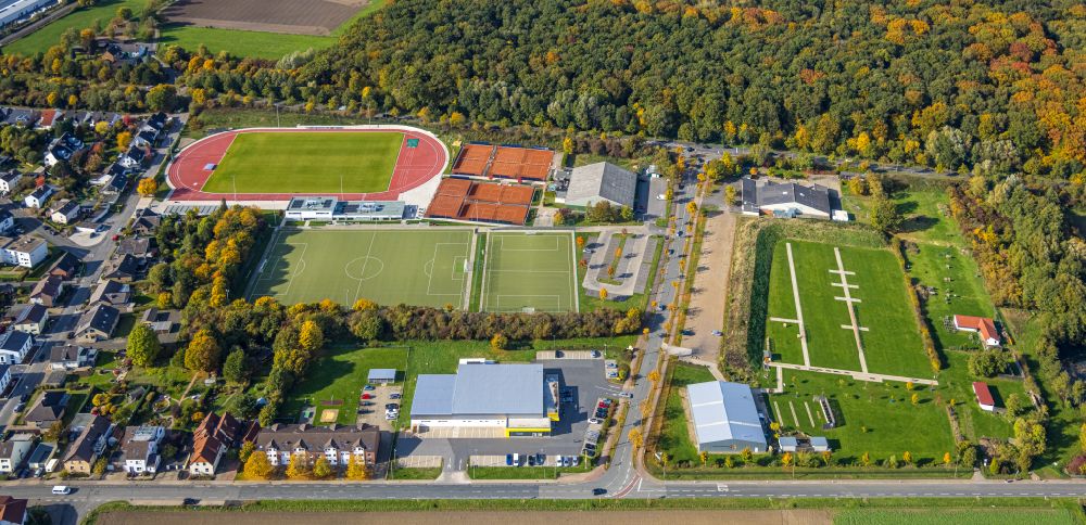 Luftaufnahme Hamm - Ensemble der Sportplatzanlagen in Hamm im Bundesland Nordrhein-Westfalen
