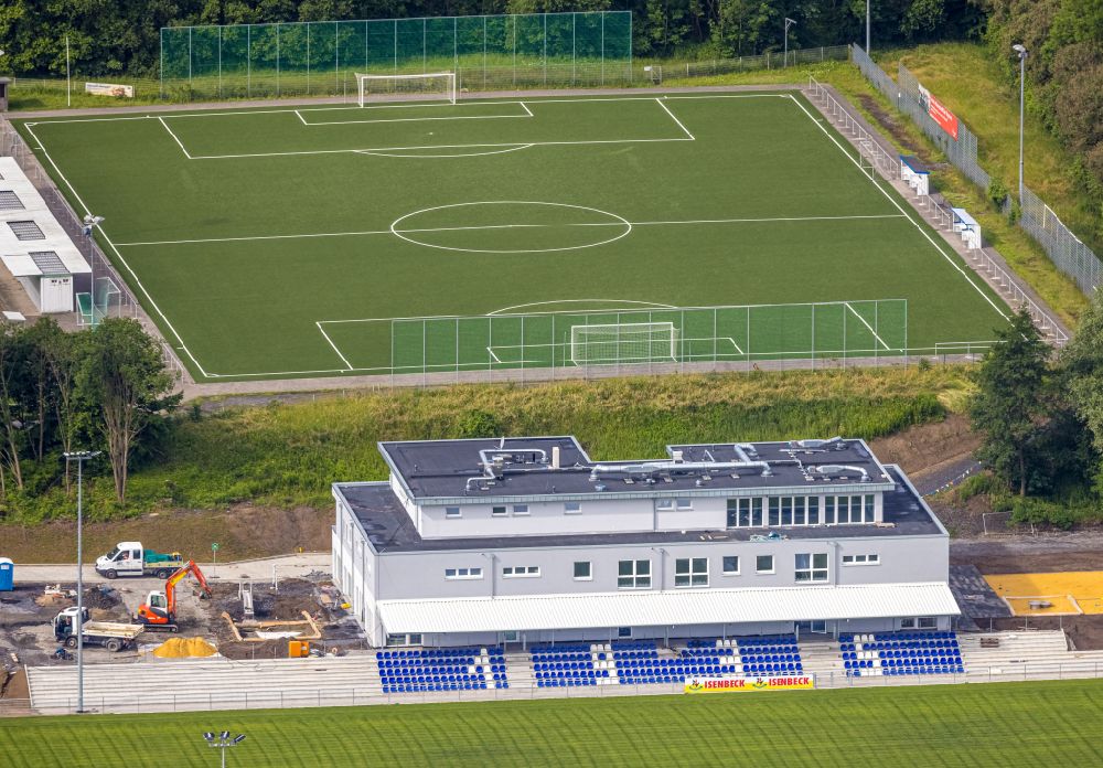 Luftaufnahme Hamm - Ensemble der Sportplatzanlagen An der Lohschule in Hamm im Bundesland Nordrhein-Westfalen, Deutschland