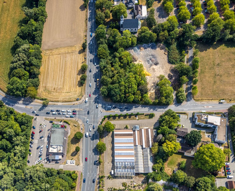 Luftbild Hamm - Entwicklungsgebiet und Bauland- Brache an der Kreuzung Ostdorfstraße - Werler Straße in Hamm im Bundesland Nordrhein-Westfalen, Deutschland