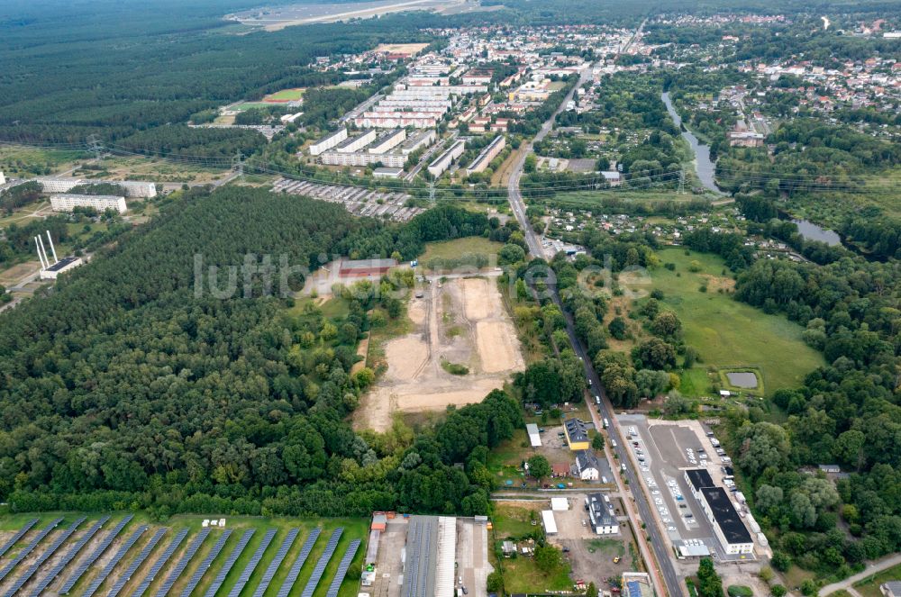 Luftbild Eberswalde - Entwicklungsgebiet und Bauland- Brache für ein Schulcampus in Eberswalde im Bundesland Brandenburg, Deutschland