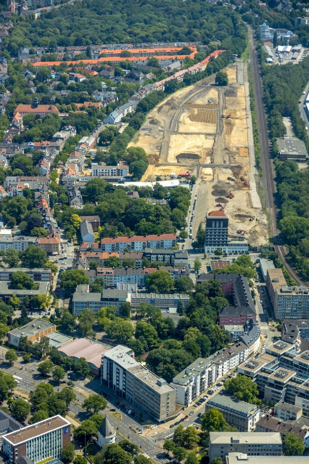 Luftbild Dortmund - Entwicklungsgebiet und Bauland- Brache an der Straße Heiliger Weg in Dortmund im Bundesland Nordrhein-Westfalen, Deutschland