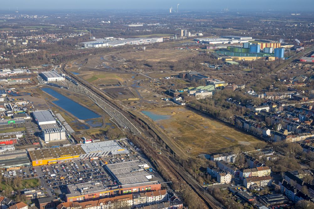 Luftaufnahme Dortmund - Entwicklungsgebiet der Dortmund Logistik GmbH in Dortmund im Bundesland Nordrhein-Westfalen, Deutschland
