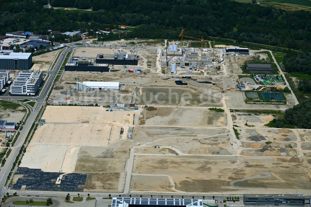 Luftaufnahme Ingolstadt - Entwicklungsgebiet der Industriebrache IN-Campus in Ingolstadt im Bundesland Bayern, Deutschland