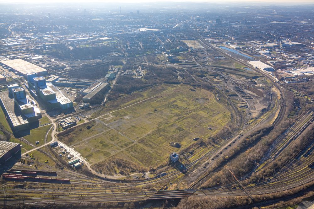 Luftbild Dortmund - Entwicklungsgebiet der Industriebrache auf dem Gelände der ehemaligen Westfalenhütte in Dortmund im Bundesland Nordrhein-Westfalen