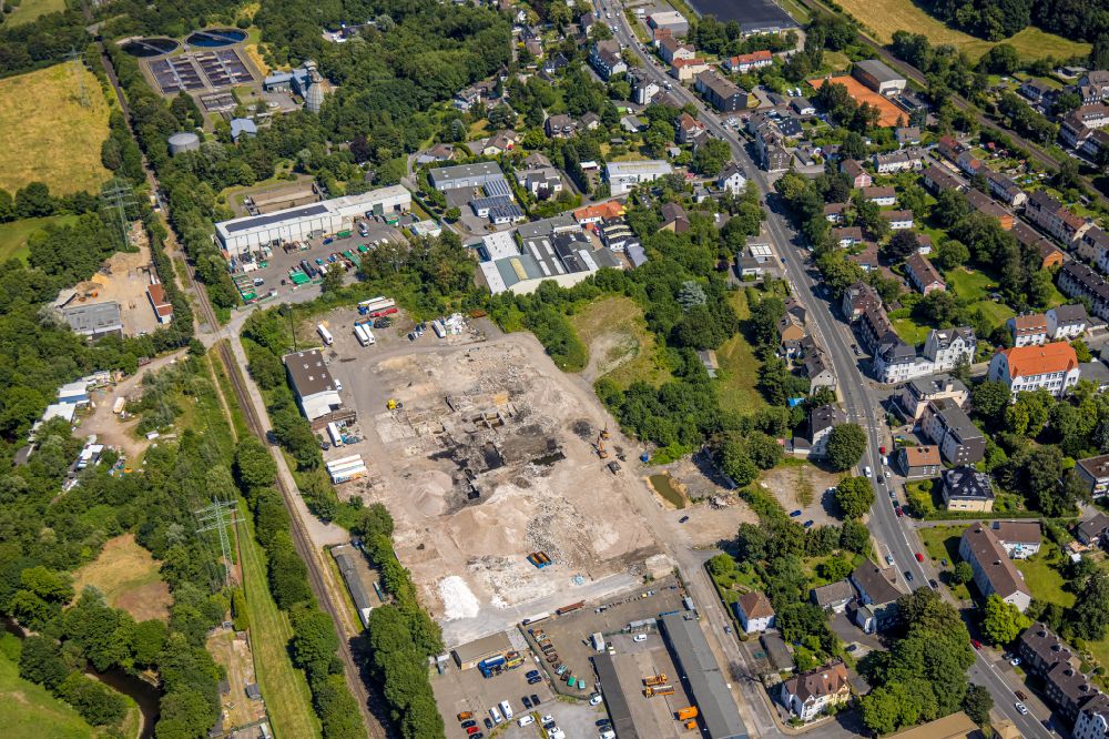 Luftaufnahme Gevelsberg - Entwicklungsgebiet der Industriebrache in Gevelsberg im Bundesland Nordrhein-Westfalen, Deutschland