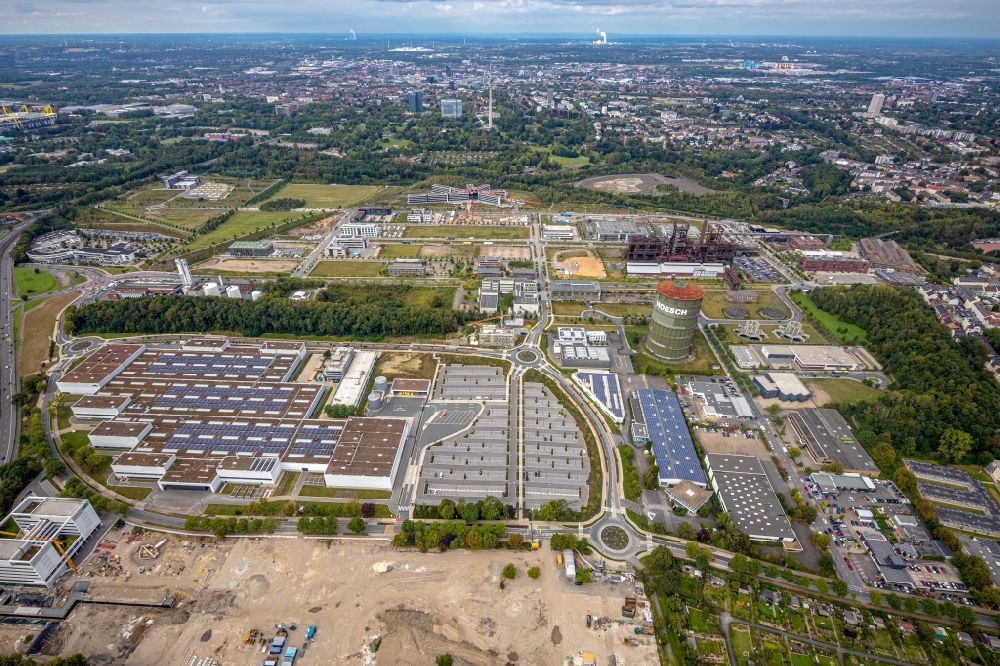 Luftbild Dortmund - Entwicklungsgebiet der Industriebrache Kompetenzzentren des TechnologieZentrumDortmund auf dem Zukunftsstandort PHOENIX West in Dortmund im Bundesland Nordrhein-Westfalen