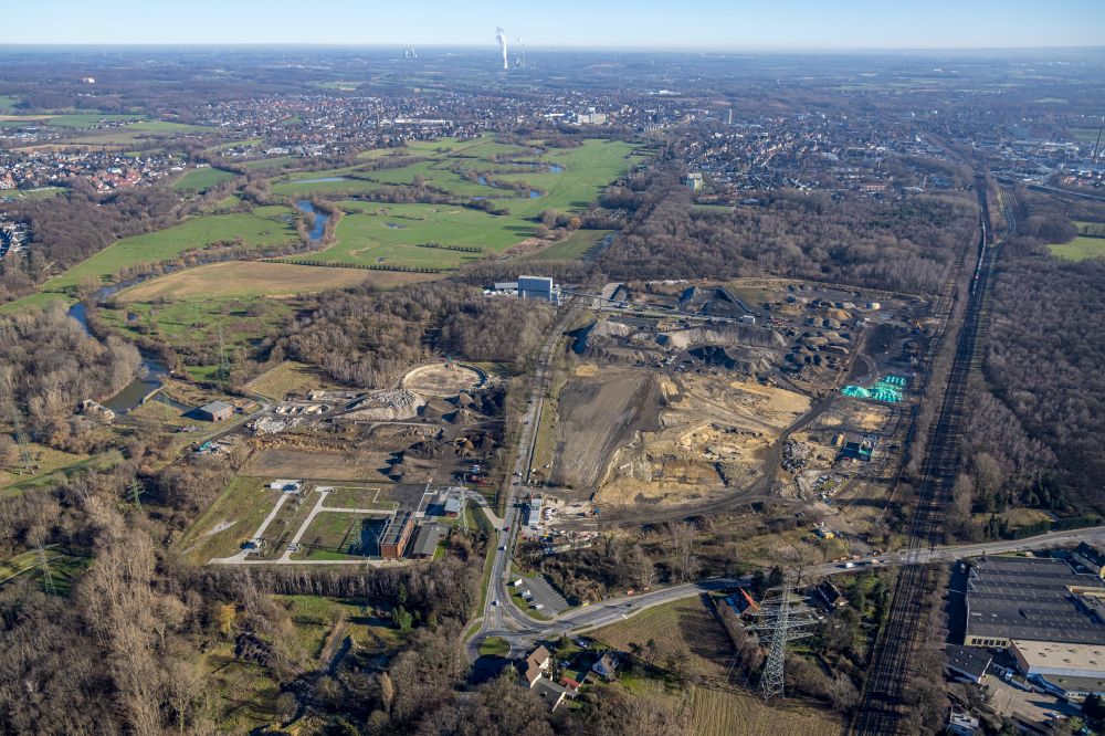 Luftbild Lippholthausen - Entwicklungsgebiet der Industriebrache in Lippholthausen im Bundesland Nordrhein-Westfalen, Deutschland
