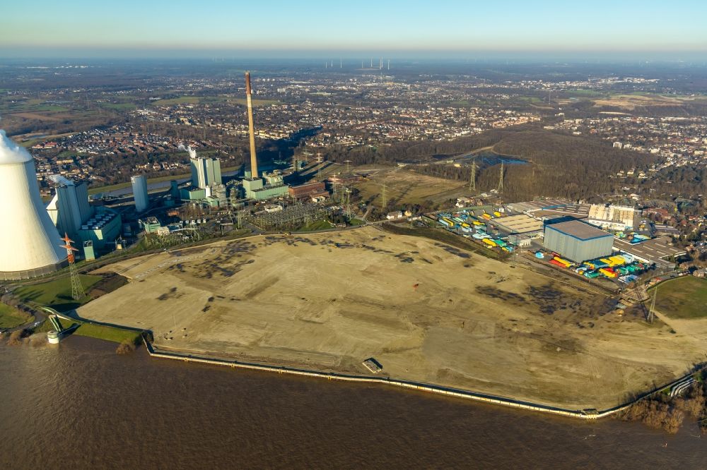 Luftbild Duisburg - Entwicklungsgebiet der Industriebrache Logport VI in Duisburg im Bundesland Nordrhein-Westfalen, Deutschland
