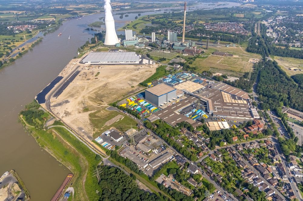 Duisburg aus der Vogelperspektive: Entwicklungsgebiet der Industriebrache Logport VI in Duisburg im Bundesland Nordrhein-Westfalen, Deutschland
