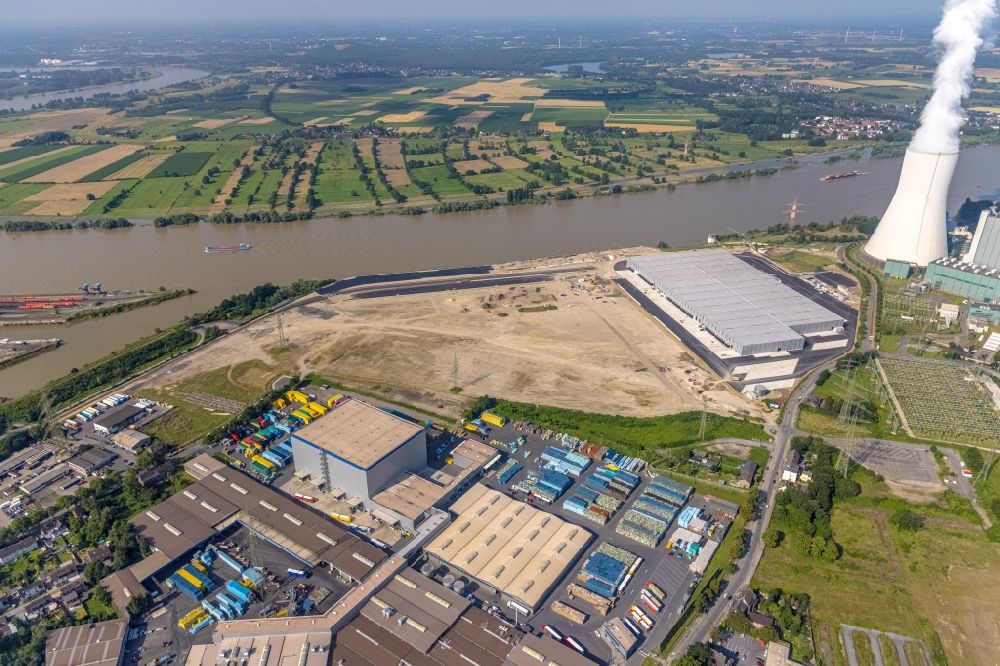 Duisburg aus der Vogelperspektive: Entwicklungsgebiet der Industriebrache Logport VI in Duisburg im Bundesland Nordrhein-Westfalen, Deutschland