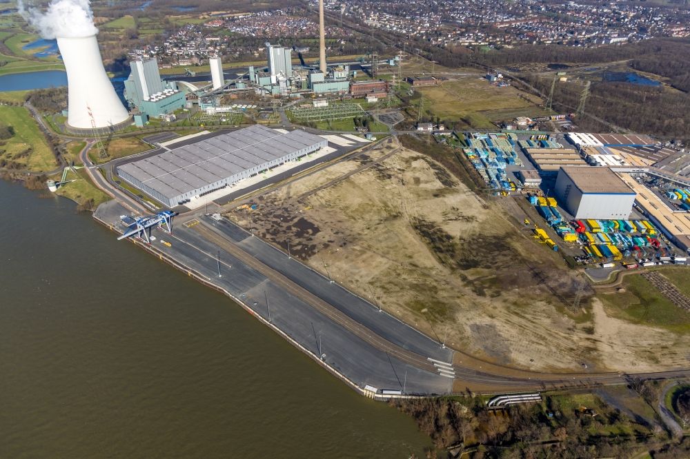 Luftbild Duisburg - Entwicklungsgebiet der Industriebrache Logport VI in Duisburg im Bundesland Nordrhein-Westfalen, Deutschland