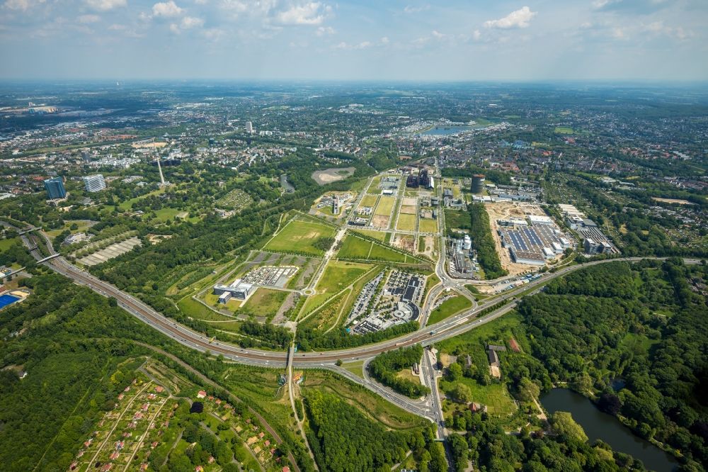 Luftaufnahme Dortmund - Entwicklungsgebiet der Industriebrache Phönix-West im Ortsteil Hörde in Dortmund im Bundesland Nordrhein-Westfalen