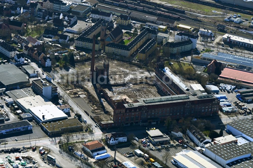 Luftbild Kassel - Entwicklungsgebiet der Industriebrache des Salzmann-Gelände an der Sandershäuser Straße in Kassel im Bundesland Hessen, Deutschland