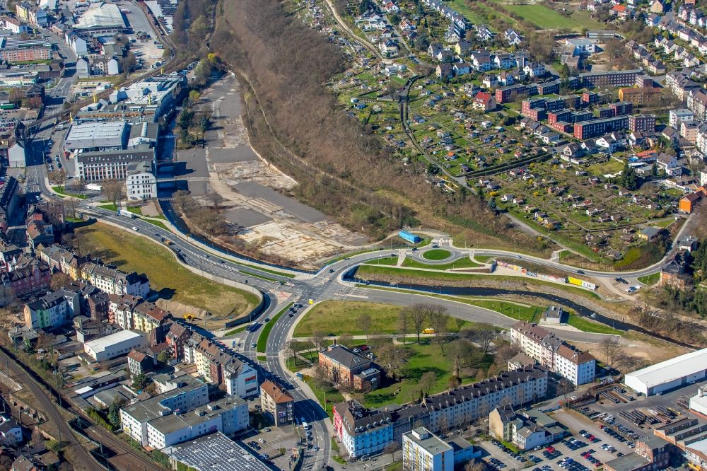 Hagen aus der Vogelperspektive: Entwicklungsgebiet der Industriebrache an der Wehringhauser Straße in Hagen im Bundesland Nordrhein-Westfalen
