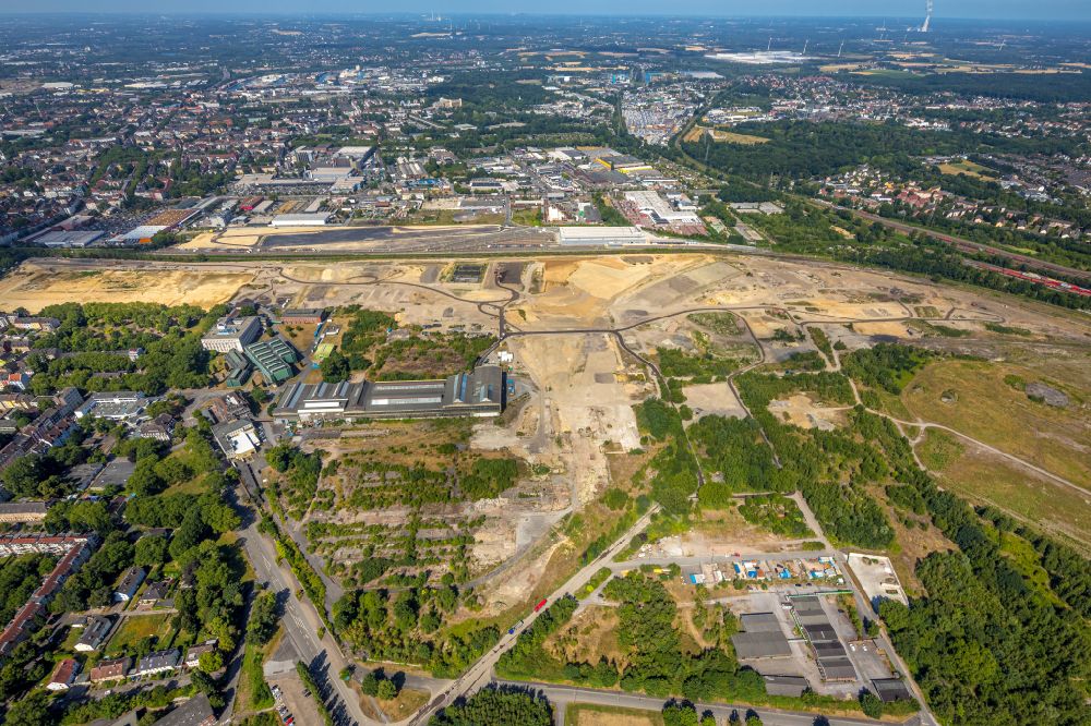 Dortmund von oben - Entwicklungsgebiet der Industriebrache an der Westfalenhütte in Dortmund im Bundesland Nordrhein-Westfalen, Deutschland