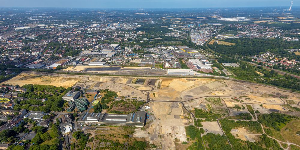 Luftbild Dortmund - Entwicklungsgebiet der Industriebrache an der Westfalenhütte in Dortmund im Bundesland Nordrhein-Westfalen, Deutschland