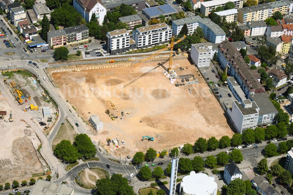 Luftbild Offenbach am Main - Entwicklungsgebiet der Industriebrache zum Stadtquartier Kaiserlei Quartier der CG- Gruppe in Offenbach am Main im Bundesland Hessen