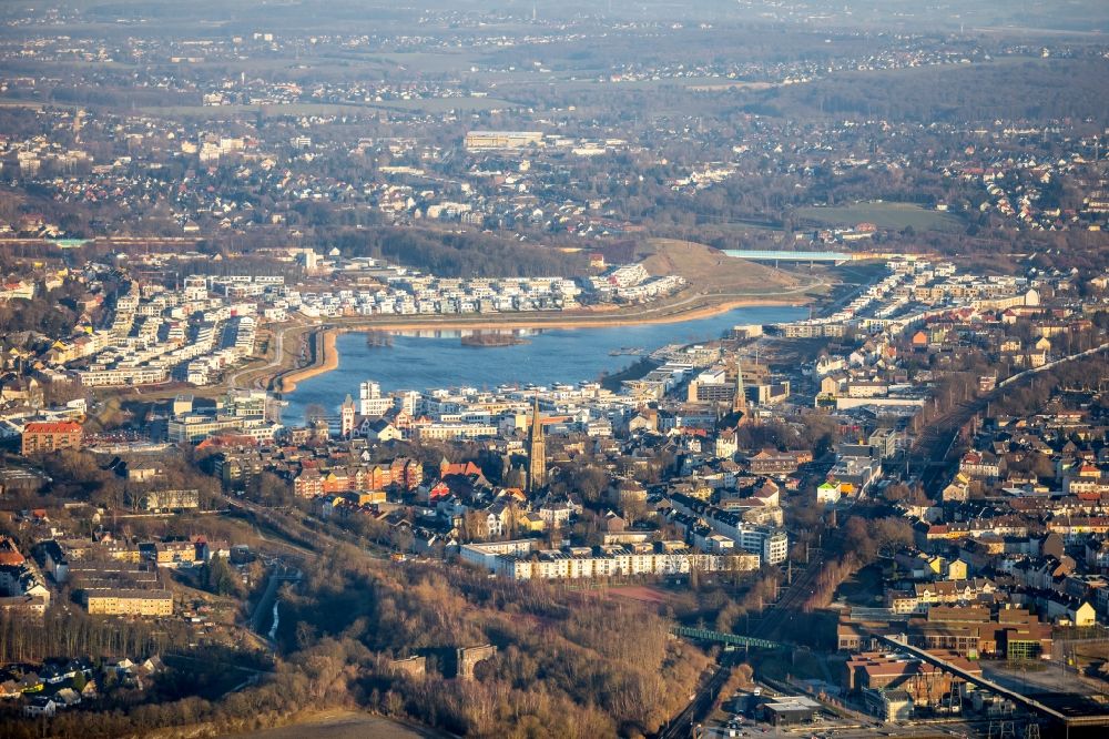 Dortmund von oben - Entwicklungsgebiet Phoenix See in Dortmund im Bundesland Nordrhein-Westfalen