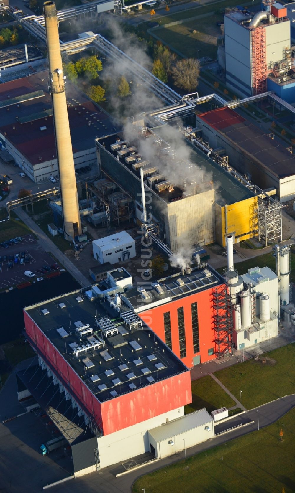 Premnitz aus der Vogelperspektive: E.ON Müllverbrennungsanlage / Heizkraftwerk in Premnitz im Bundesland Brandenburg