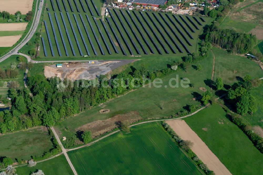Kappel-Grafenhausen von oben - Erdaushub Deponie und Solarpark bzw. Solarkraftwerk in Kappel-Grafenhausen im Bundesland Baden-Württemberg, Deutschland