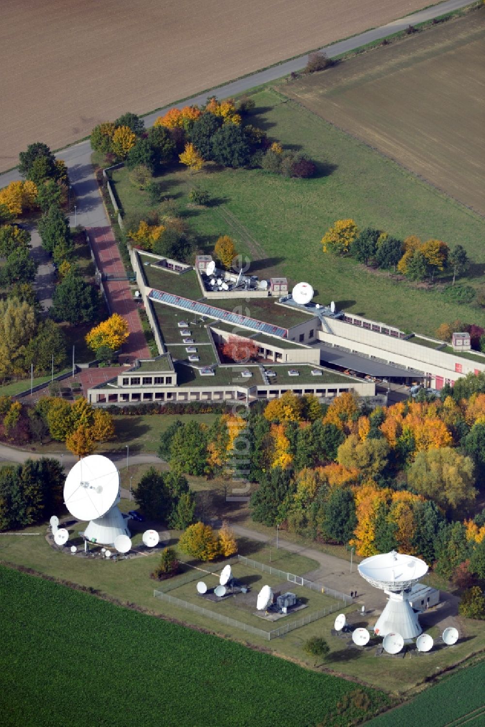 Groß Berkel von oben - Erdfunkstelle CET Teleport in Groß Berkel im Bundesland Niedersachsen