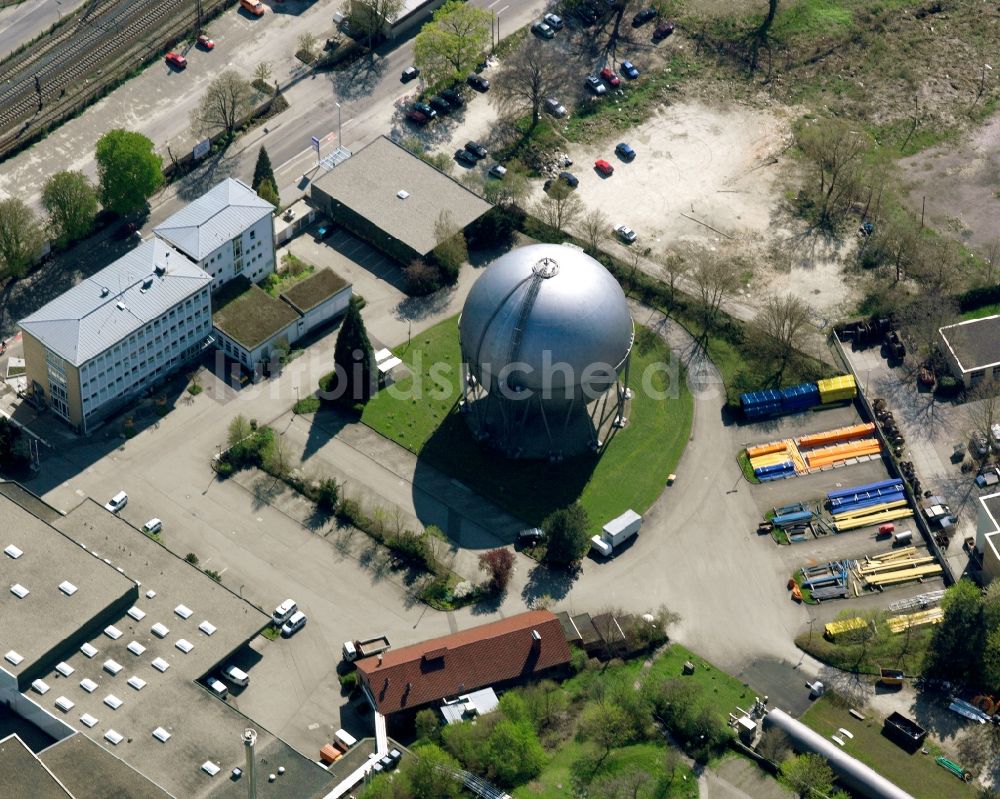 Luftbild Göppingen - Erdgasgas Speicher der Energieversorgung Filstal (EVF) in Göppingen im Bundesland Baden-Württemberg, Deutschland
