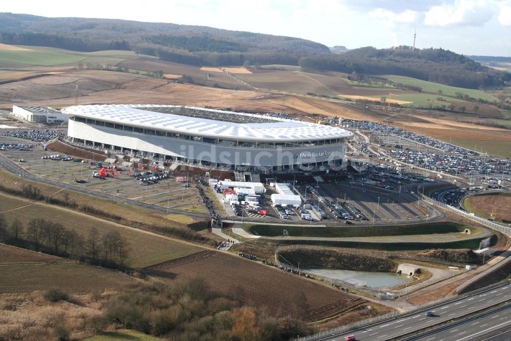 Sinsheim von oben - Eröffnung der Rhein-Neckar-Arena in Sinsheim