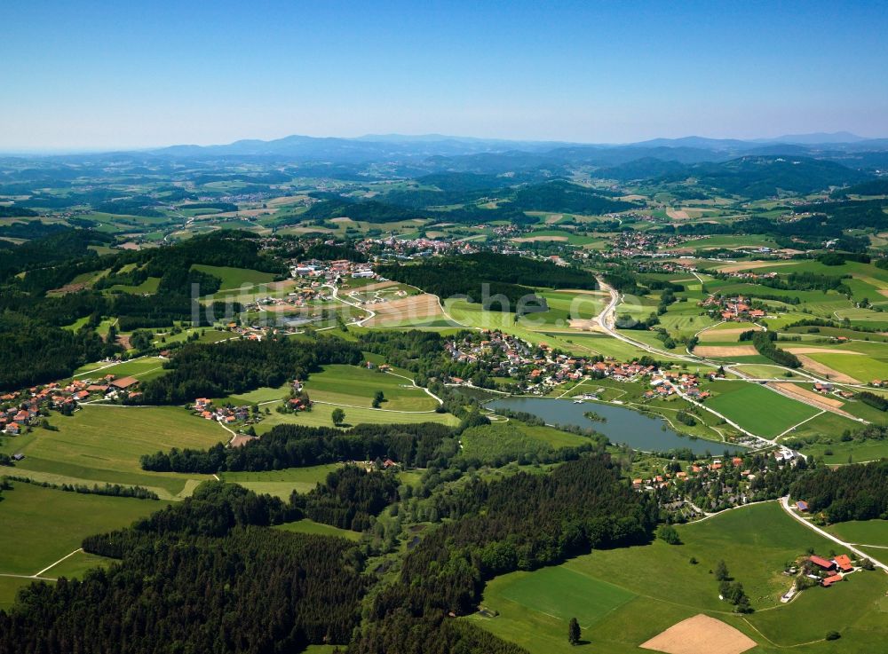 Luftbild Erlauzwiesel - Erlauzwiesel und der Erlauzwieseler Stausee im Bayerischen Wald im Bundesland Bayern