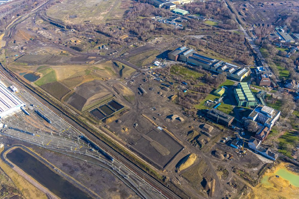 Luftbild Dortmund - Erschließungsarbeiten am RRX- Betriebswerk in Dortmund im Bundesland Nordrhein-Westfalen