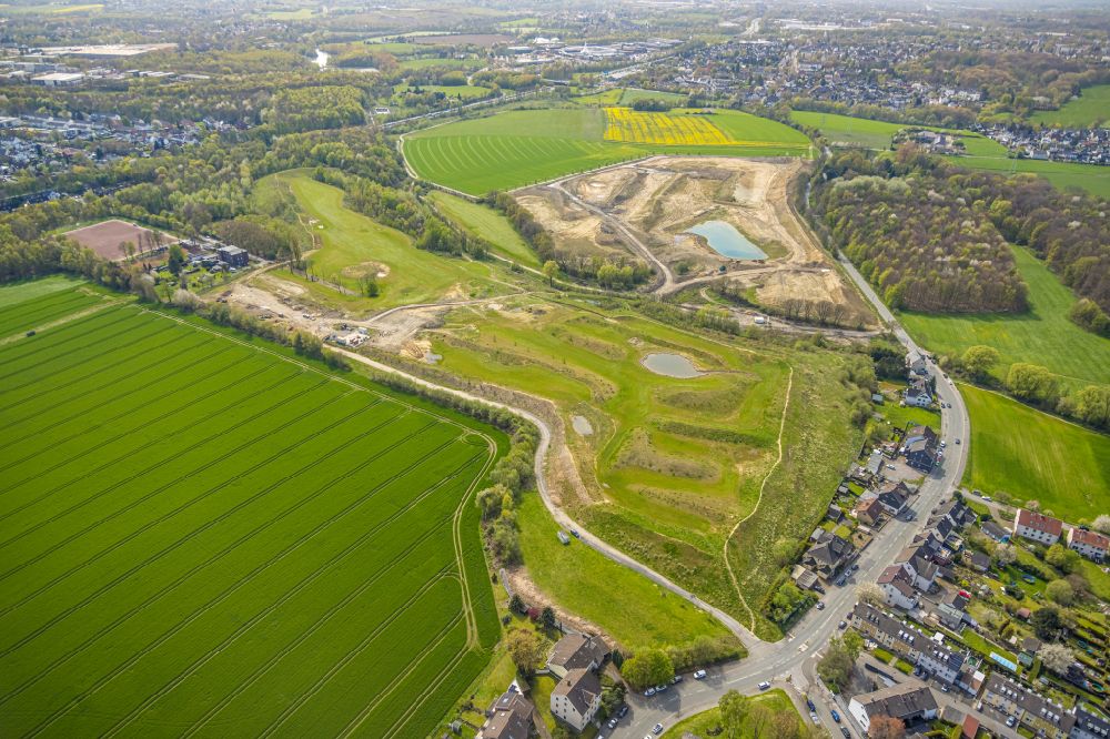 Luftbild Werne - Erschließungsarbeiten zum Neubau eines Golfparks in Werne im Bundesland Nordrhein-Westfalen, Deutschland