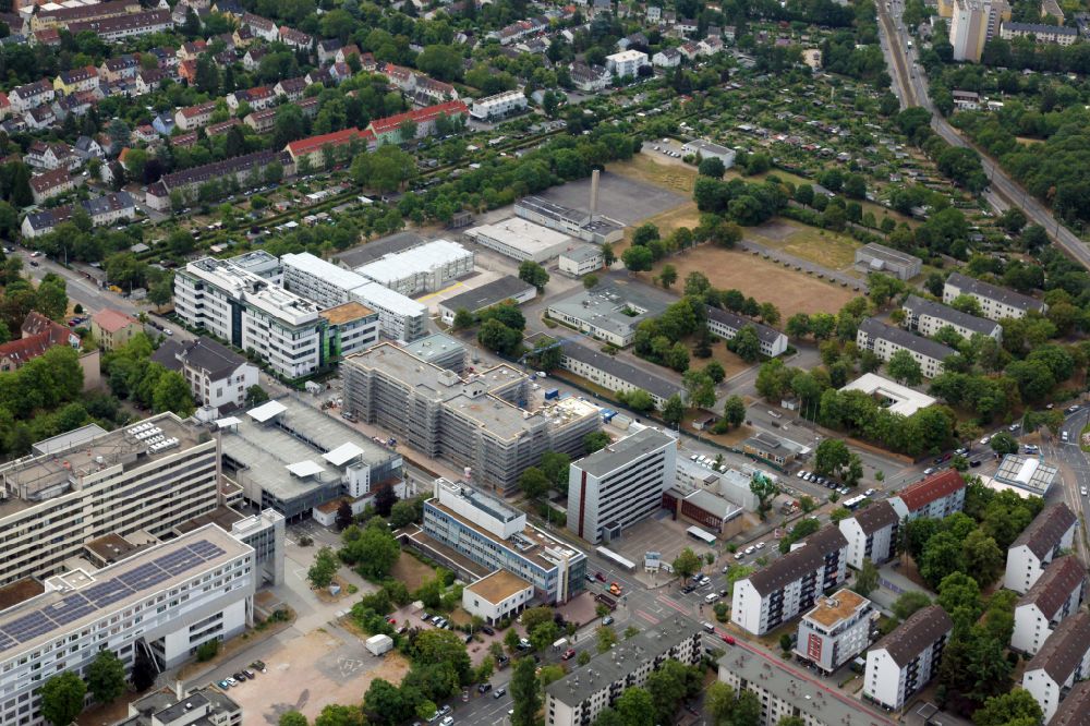 Luftbild Mainz - Erweiterung Forschungs- Gebäude und Bürokomplex des Unternehmens Biontech in Mainz im Bundesland Rheinland-Pfalz