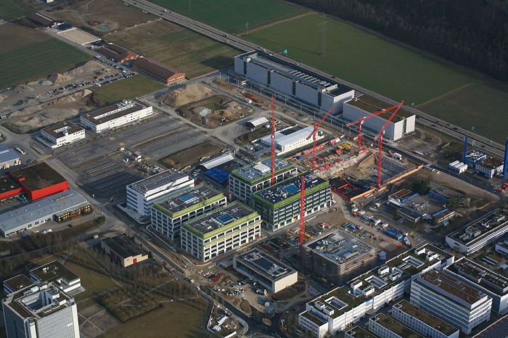 Luftaufnahme Kaiseraugst - Erweiterung im Industrie- und Gewerbegebiet in Kaiseraugst in Schweiz
