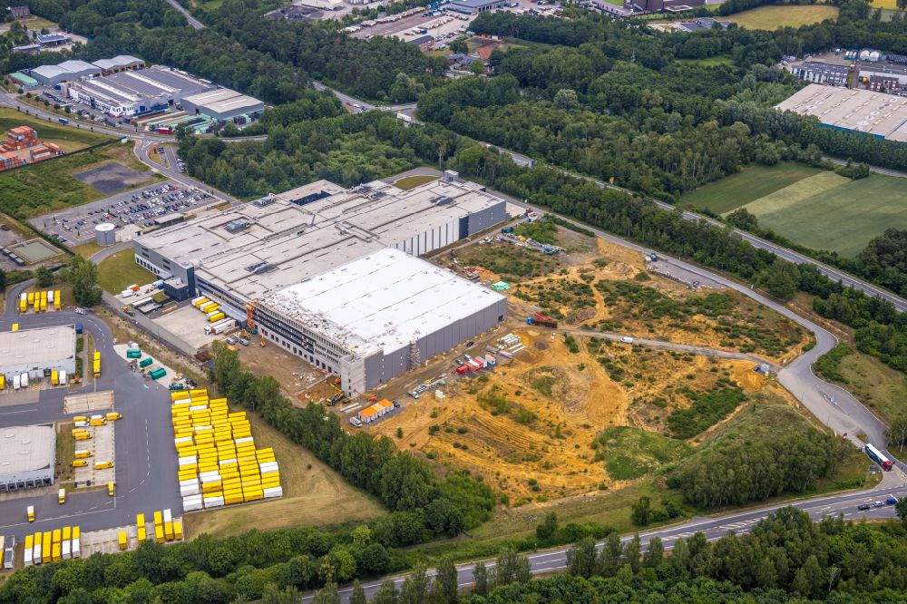 Luftbild Dorsten - Erweiterung des Logistikzentrums Arvato Supply Chain Solutions in Dorsten im Bundesland Nordrhein-Westfalen, Deutschland