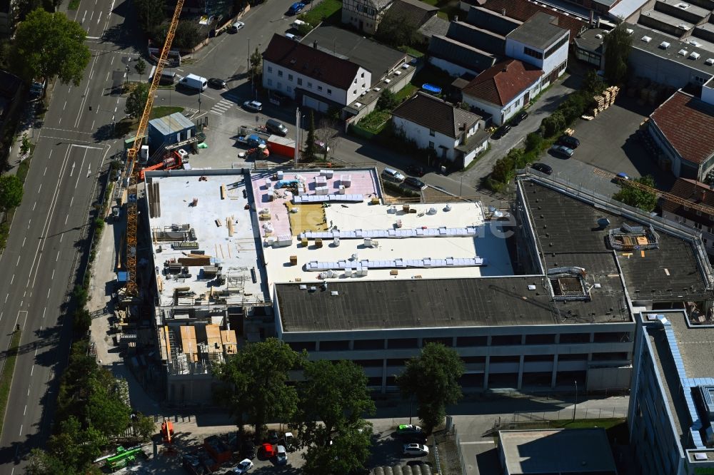 Luftbild Bietigheim-Bissingen - Erweiterungs - Neubau - Baustelle auf dem Valeo- Werksgelände in Bietigheim-Bissingen im Bundesland Baden-Württemberg, Deutschland