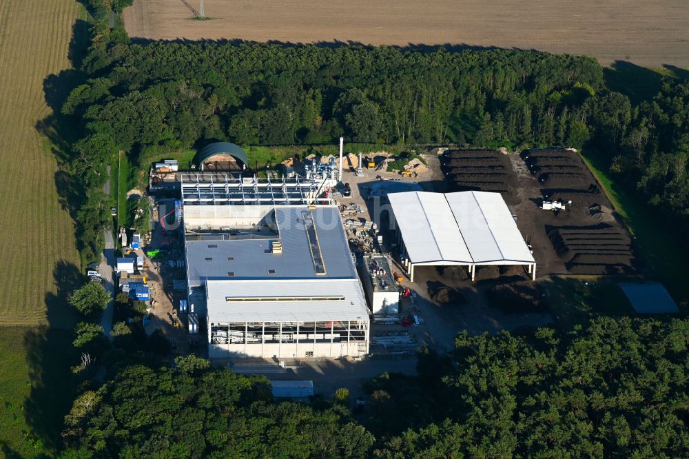 Luftbild Mehrow - Erweiterungs - Neubau - Baustelle auf dem Werksgelände der RETERRA Service GmbH Kompostwerk Trappenfelde in Mehrow im Bundesland Brandenburg, Deutschland