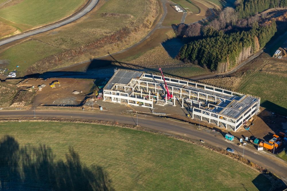 Luftaufnahme Rosmart - Erweiterungs - Neubau - Baustelle auf dem Werksgelände an der Rosmarter Allee in Rosmart im Bundesland Nordrhein-Westfalen, Deutschland