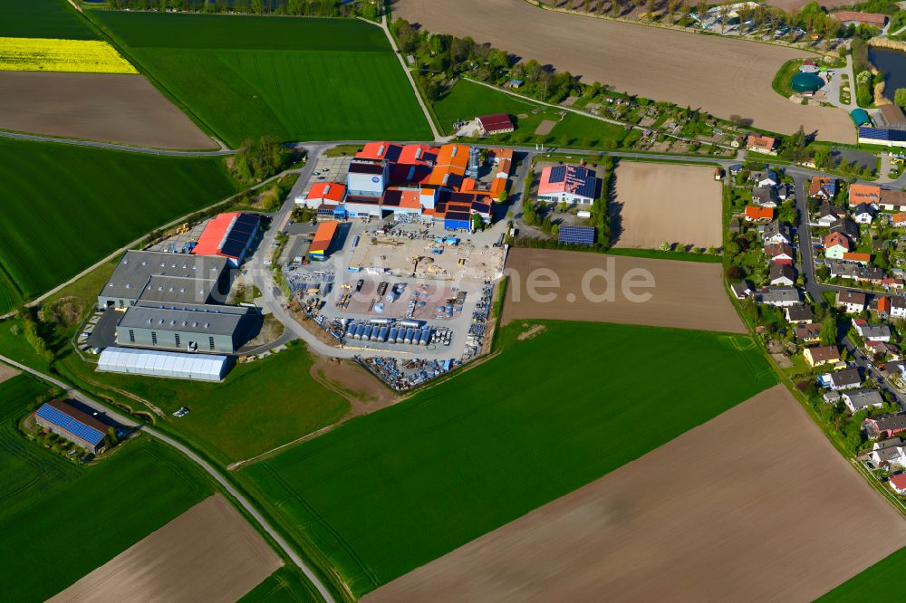 Luftbild Wiesenbronn - Erweiterungs - Neubau - Baustelle auf dem Werksgelände der M. Roth GmbH & Co. KG in Wiesenbronn im Bundesland Bayern, Deutschland