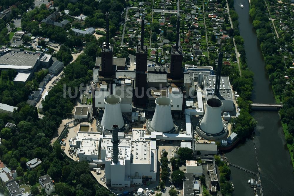 Berlin aus der Vogelperspektive: Erweiterungs- Neubau am Kraftwerk Berlin Lichterfelde