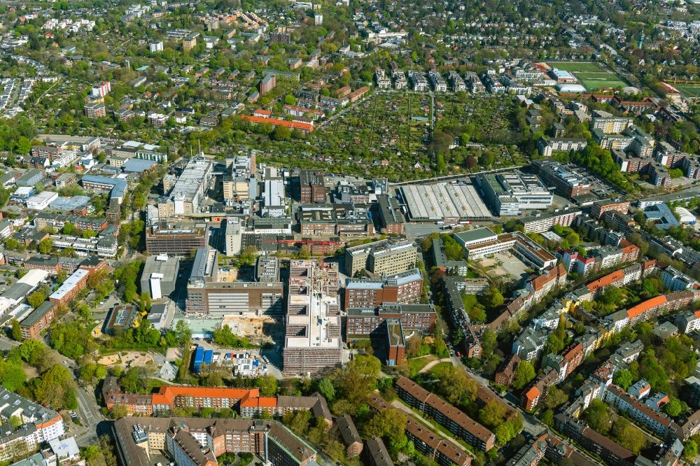 Luftaufnahme Hamburg - Erweiterungsbaustelle am Werksgelände der Beiersdorf AG an der Troplowitzstraße in Hamburg, Deutschland