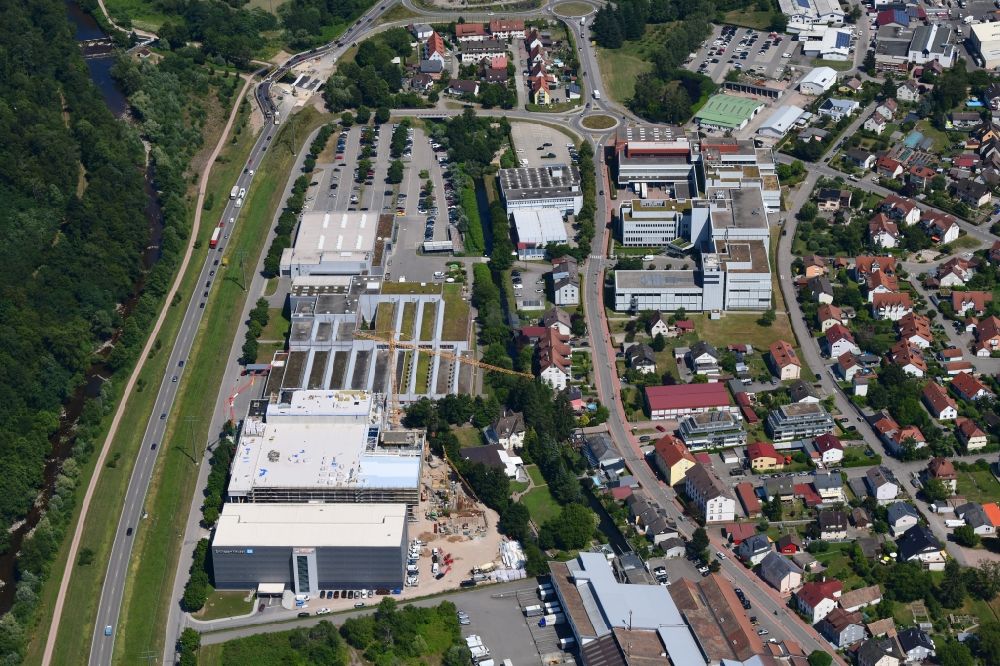 Luftaufnahme Maulburg - Erweiterungsbaustelle am Werksgelände der Endress+Hauser AG in Maulburg im Bundesland Baden-Württemberg, Deutschland