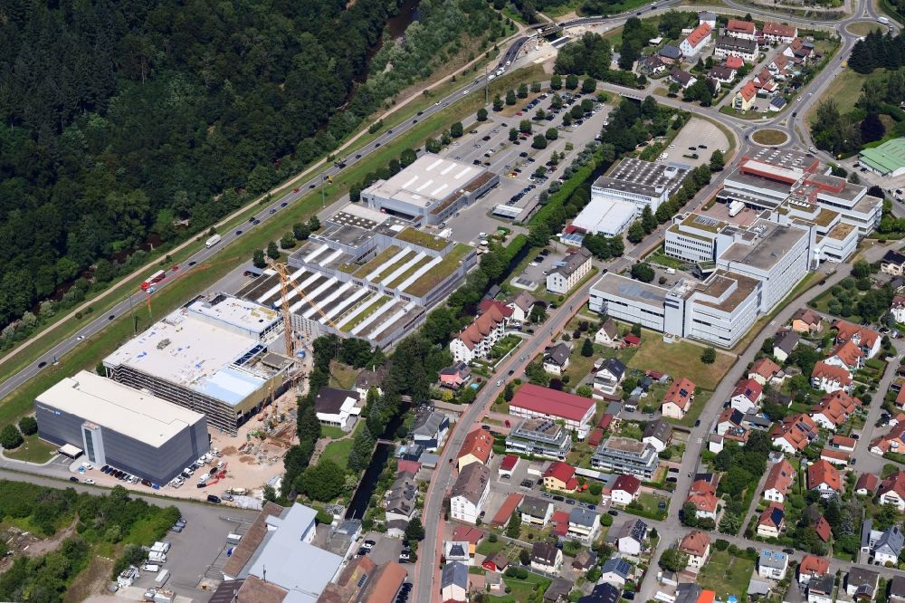 Maulburg von oben - Erweiterungsbaustelle am Werksgelände der Endress+Hauser AG in Maulburg im Bundesland Baden-Württemberg, Deutschland