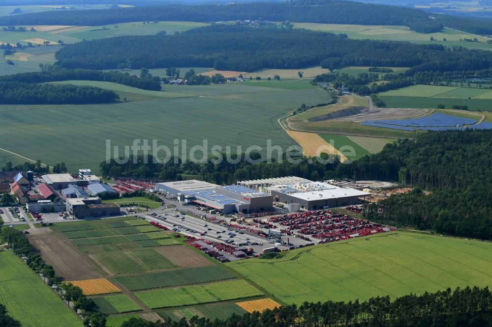 Schwandorf aus der Vogelperspektive: Erweiterungsbaustelle am Werksgelände der HORSCH Maschinen GmbH in Schwandorf im Bundesland Bayern, Deutschland